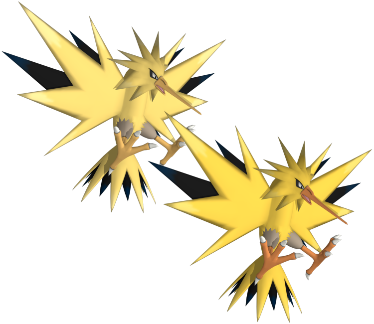 Download Zip Archive - Zapdos 3d (750x650), Png Download