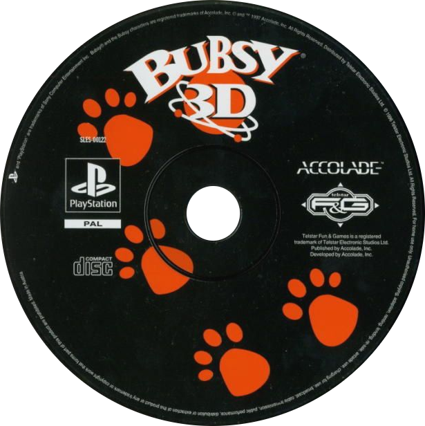 Bubsy 3d - Bubsy 3d Ps1 Cd (615x616), Png Download