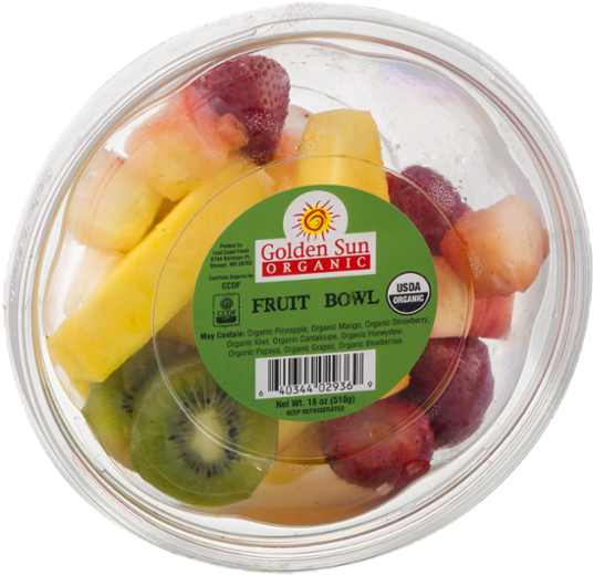 Golden Sun Organic Fruit Bowl (600x600), Png Download