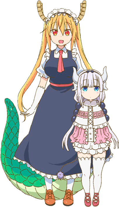 Tohru & Kanna - Miss Kobayashi's Dragon Maid All Characters (410x750), Png Download