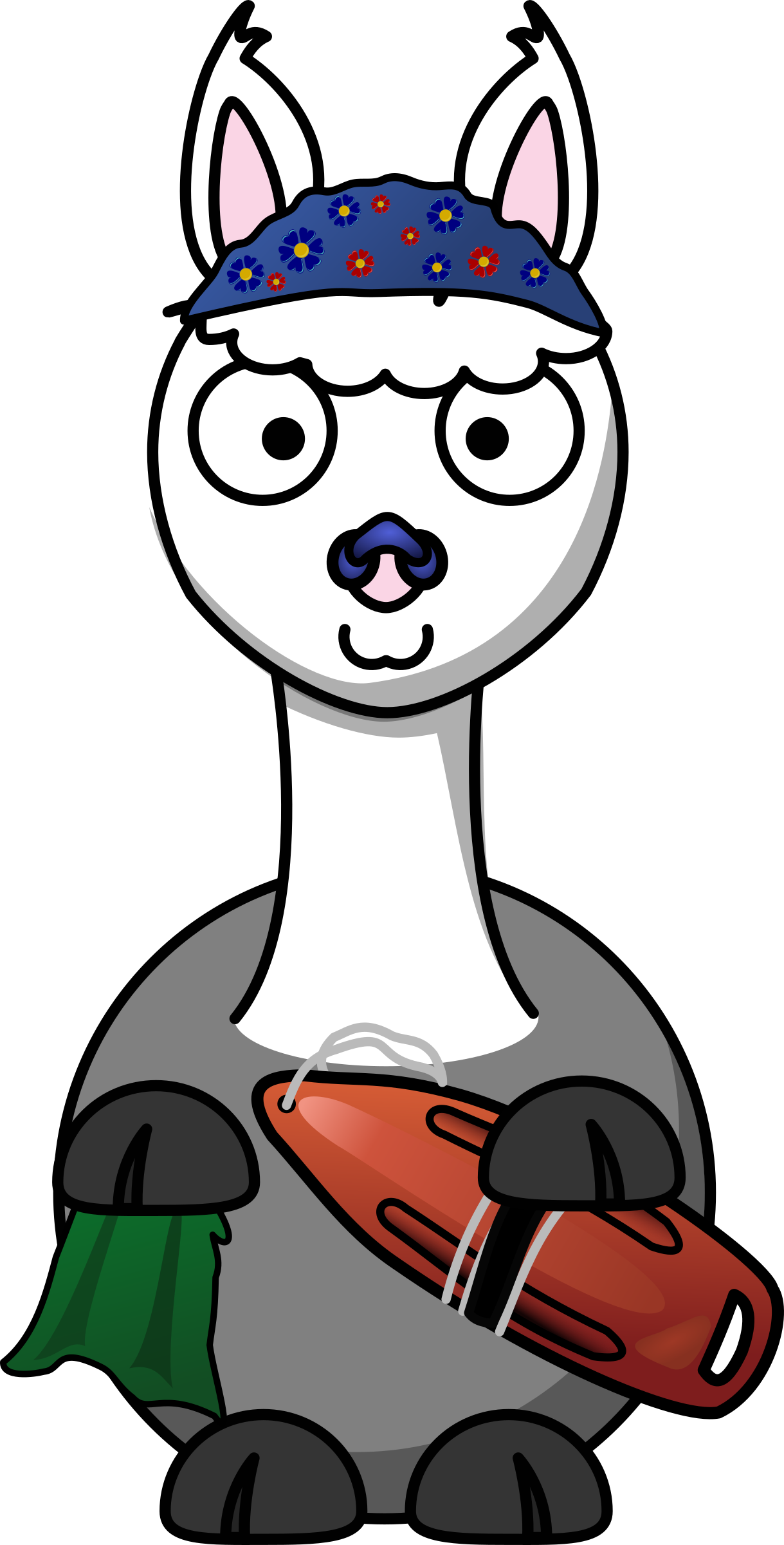 Free Download Alpaka Cartoon Clipart Alpaca Llama Clip - Cartoon Llama Shower Curtain (1219x2400), Png Download