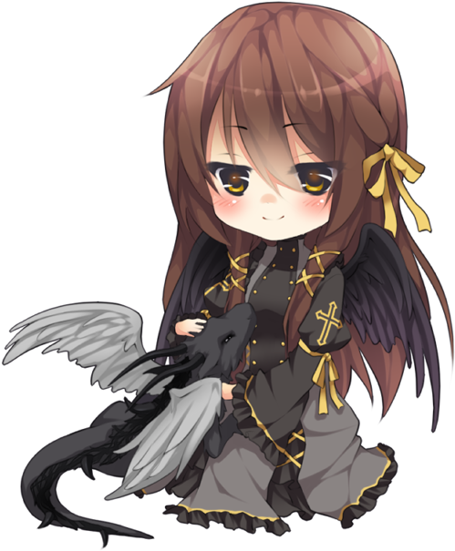 Chibi Kanna And Aqeuus By Rini-tan - Chibi (522x630), Png Download