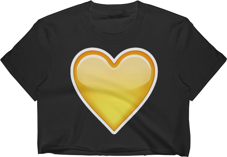 Emoji Crop Top T Shirt - Heart (1000x1000), Png Download