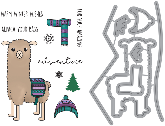Alpaca Your Bags Stamp & Die Set Stamp And Die Image - Camel (700x700), Png Download