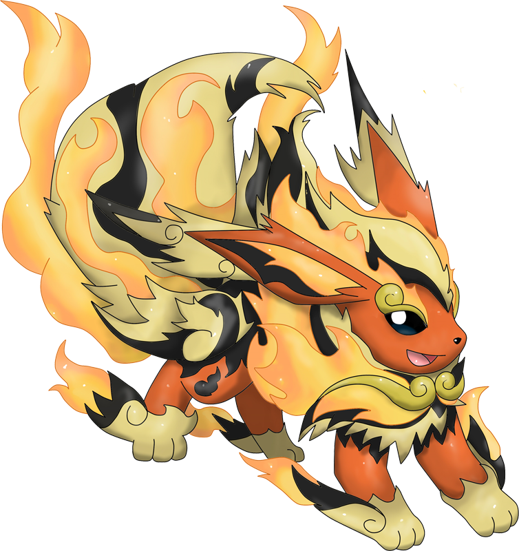 Pokemon Mega-flareon Is A Fictional Character Of Humans - Pokemon Mega Flareon Shiny (754x800), Png Download