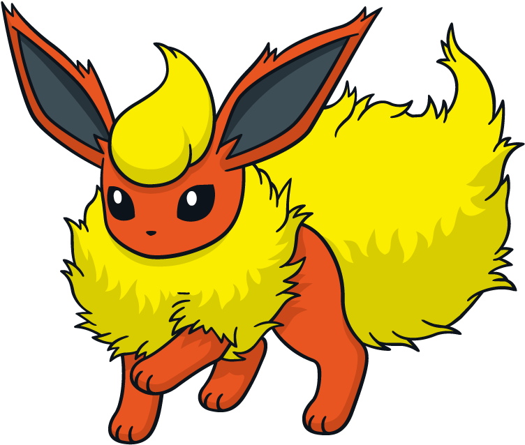 Flareon Pokemon Character Vector Art - Leafeon And Flareon (800x800), Png Download