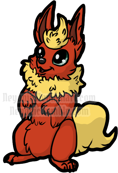 Beggin Flareon - Cartoon (466x663), Png Download