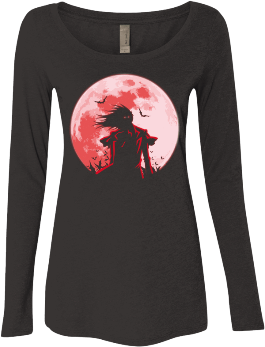 Hellsing Alucard Women's Triblend Long Sleeve Shirt - Paw Universe Ladies' Scoop Neck Long Sleeve (1155x1155), Png Download