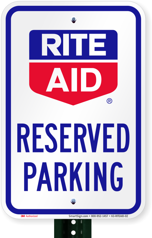 Reserved Parking Sign, Rite Aid Pharmacy - Albertsons Rite Aid Merger (800x800), Png Download