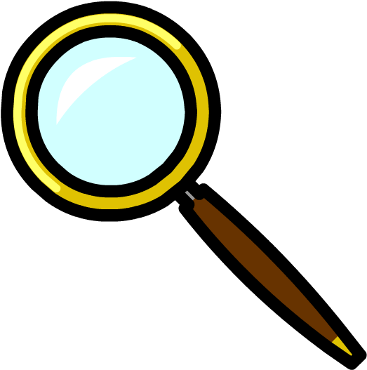 10, August 27, 2010 - Club Penguin Magnifying Glass (664x614), Png Download