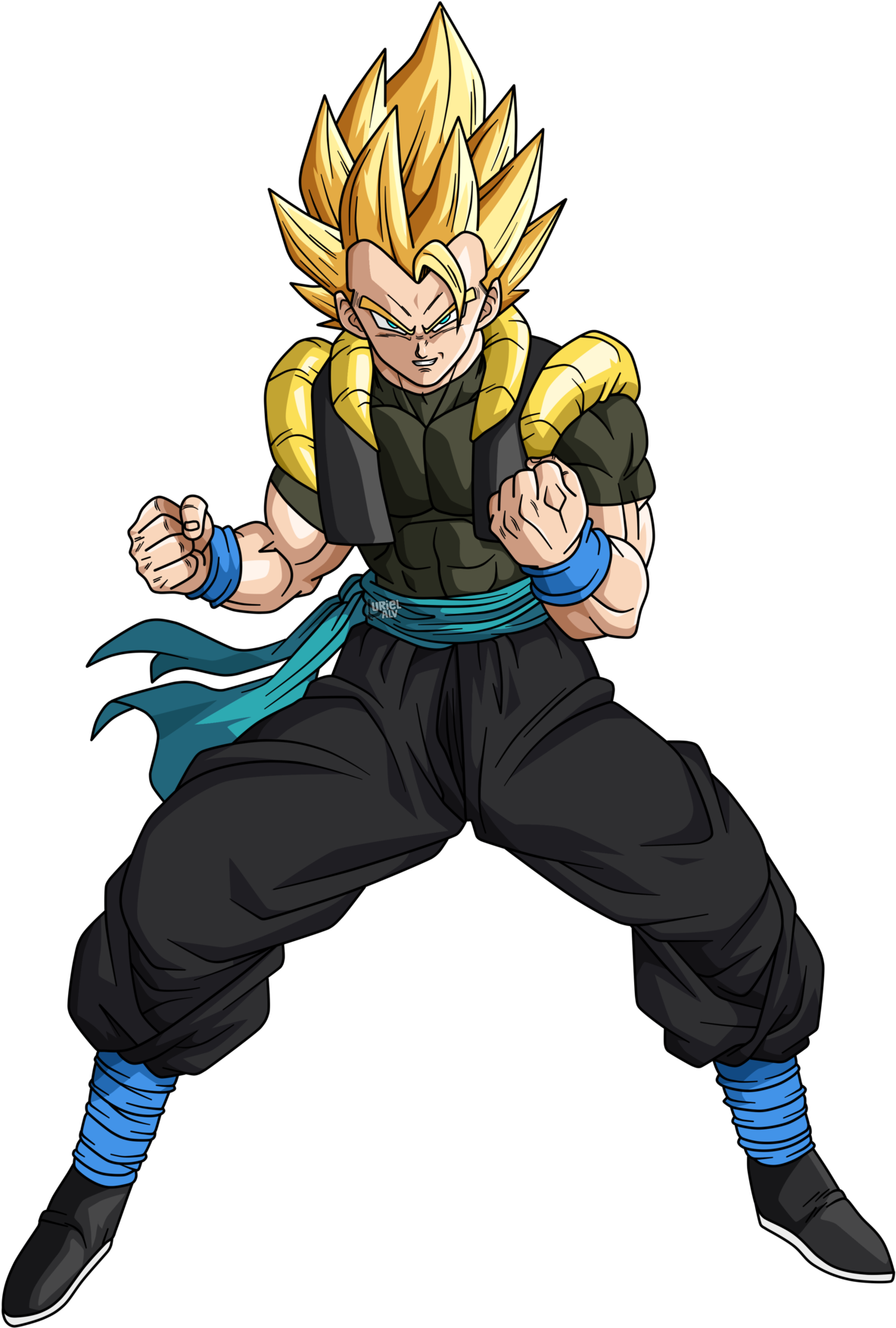 Gogeta Xeno By Urielalv - Dragon Ball Heroes Gogeta (1280x1766), Png Download