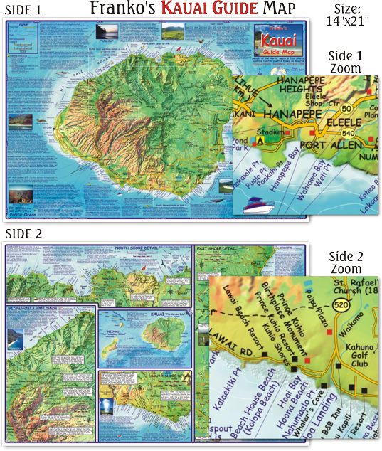 Coffee Plantation Kauai Map (537x634), Png Download