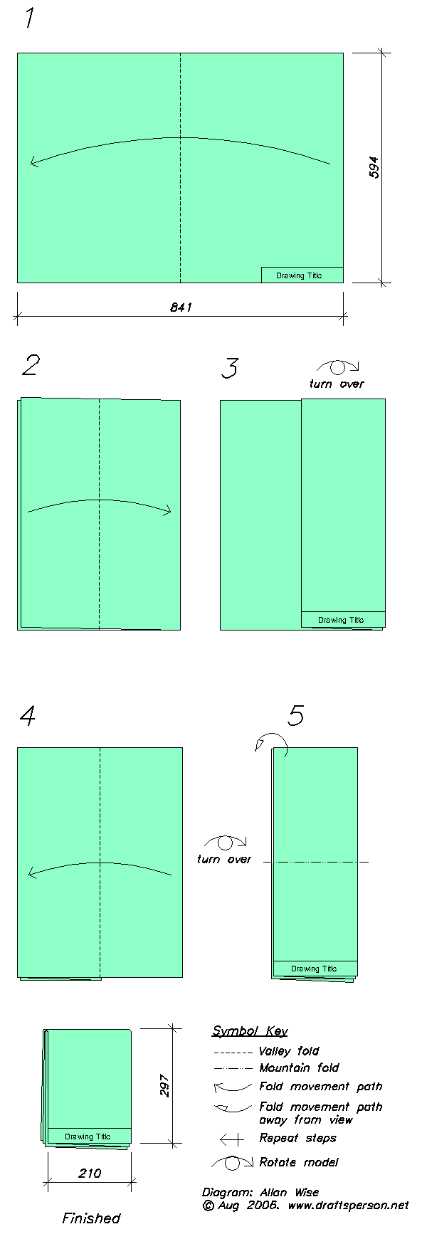 How To Fold An A1 Drawing - Diagram (593x1734), Png Download