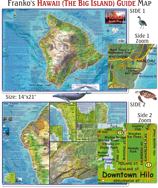 Click Images Below For More Views - Hawaii Guide Map For Scuba Divers For Scuba Divers (536x634), Png Download