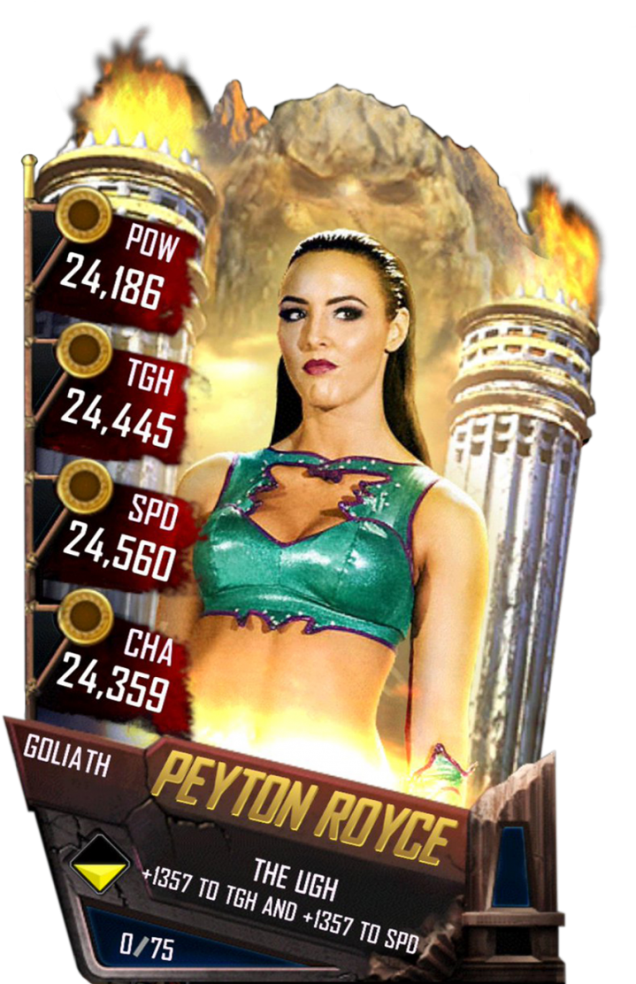 Supercard Peytonroyce S4 16 Beast Supercard Peytonroyce - Wwe Supercard Goliath Cards (733x1158), Png Download