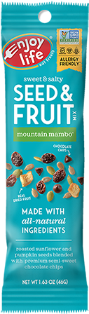 Mountain Mambo® Seed & Fruit Mix Grab & Go - Enjoy Life Foods (266x471), Png Download