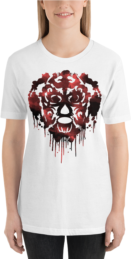 "rorschach Lucha Red&black" Pro Wrestling Shirt - T-shirt (1000x1000), Png Download