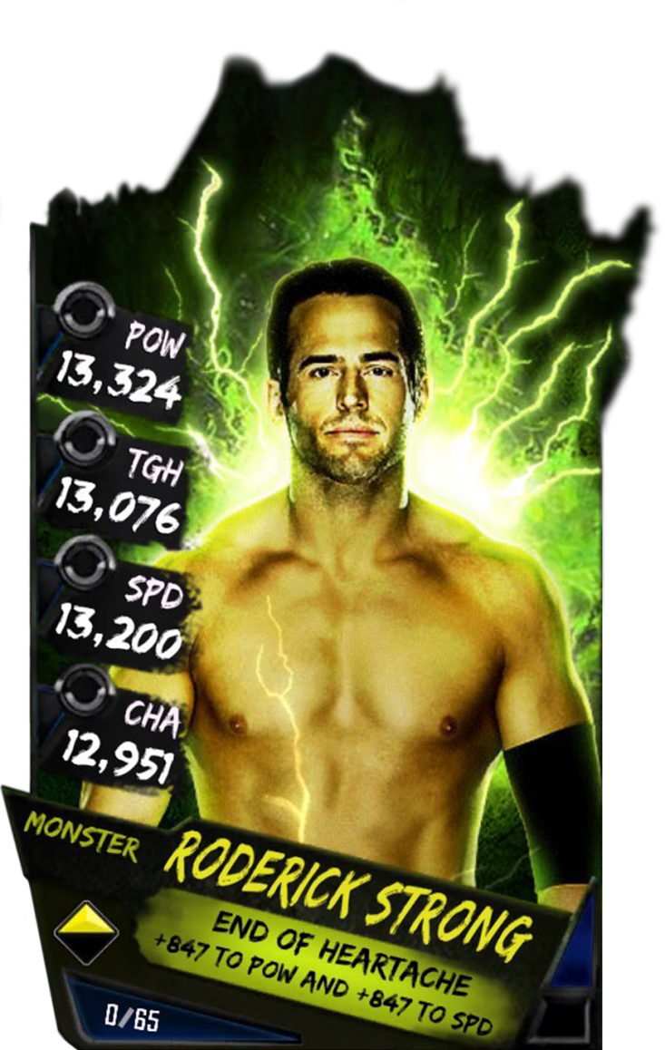 Supercard Roderickstrong S4 17 Monster - Wwe Supercard Monster Cards (733x1158), Png Download