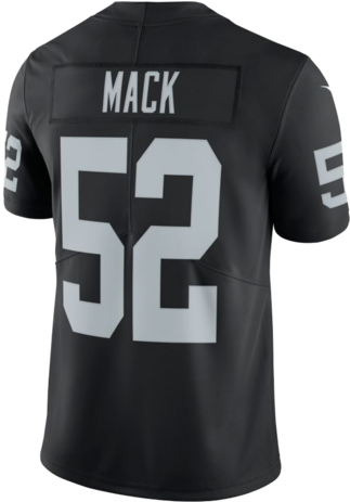 Oakland Raiders Khalil Mack Team Colour Nike Vapor - Raiders Jersey (421x480), Png Download