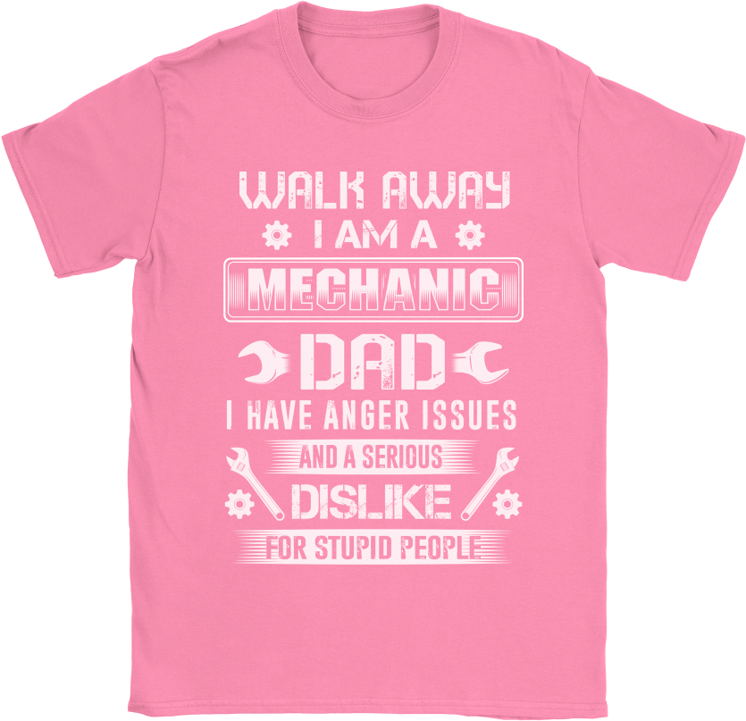 Walk Away I Am A Mechanic Dad Shirts - Mercedes Logo T Shirt (1000x1000), Png Download