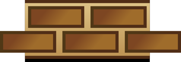 Free Vector Brick Border Tile Clip Art - Brick (600x207), Png Download