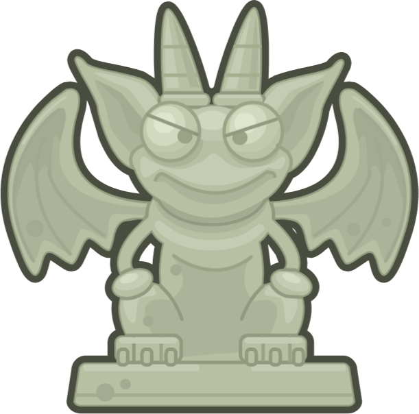 Gargoyle1 - Cartoon (611x604), Png Download