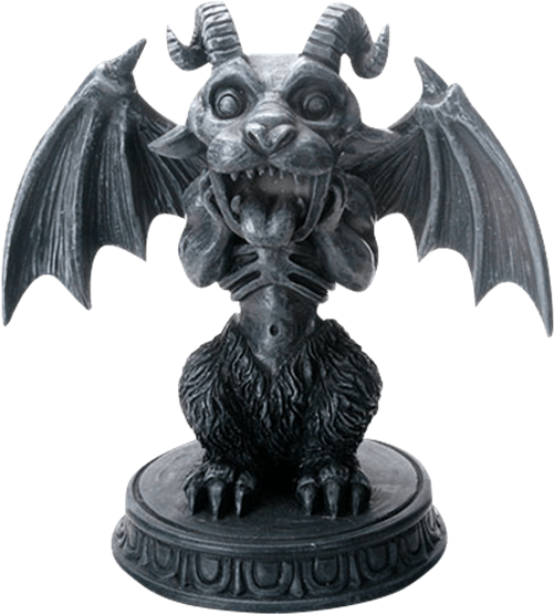Screaming Gargoyle - Ebros Gift Screaming Gargoyle Figurine On Pedestal (555x555), Png Download
