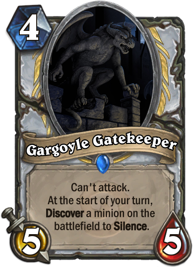 Gargoyle Gatekeeper - Un Goro Hearthstone Cards (400x543), Png Download