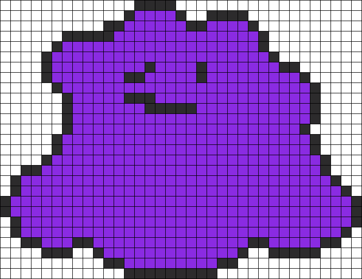 Ditto Pokemon Perler Bead Pattern / Bead Sprite - Dora Pixel Art (736x568), Png Download