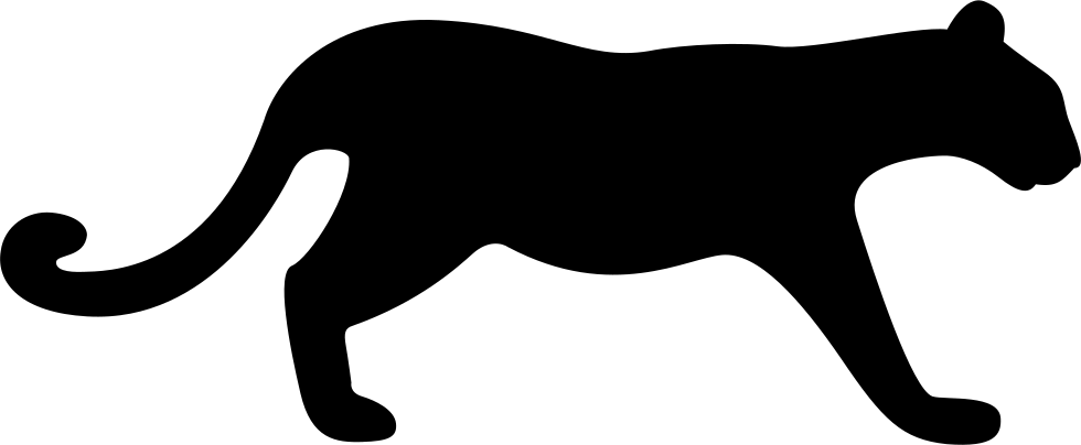 Png File Svg - Cheetah Silhouette Clip Art (980x404), Png Download