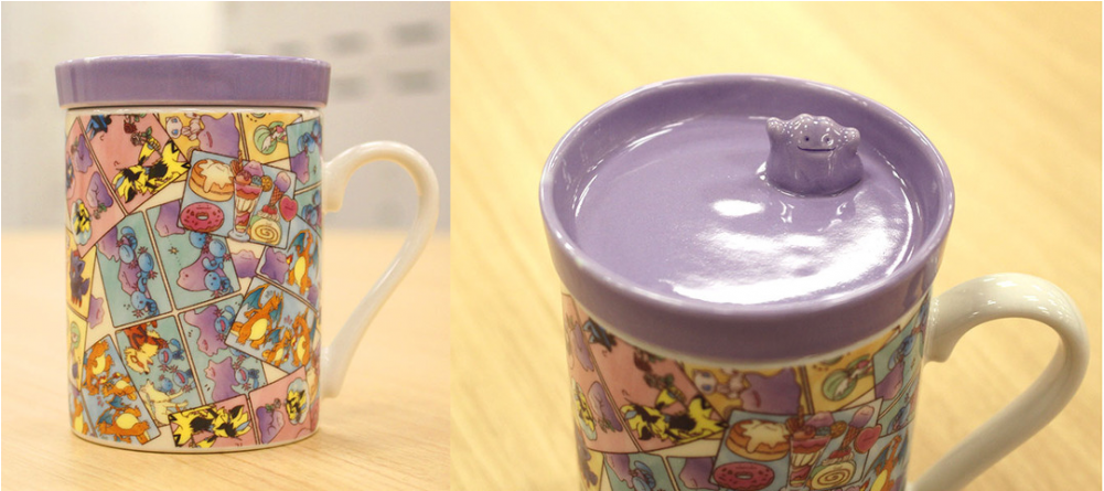 *pokecen* Ditto Da 'mon Goods ~ Mug Cup With Lid - Pokémon (1000x1000), Png Download