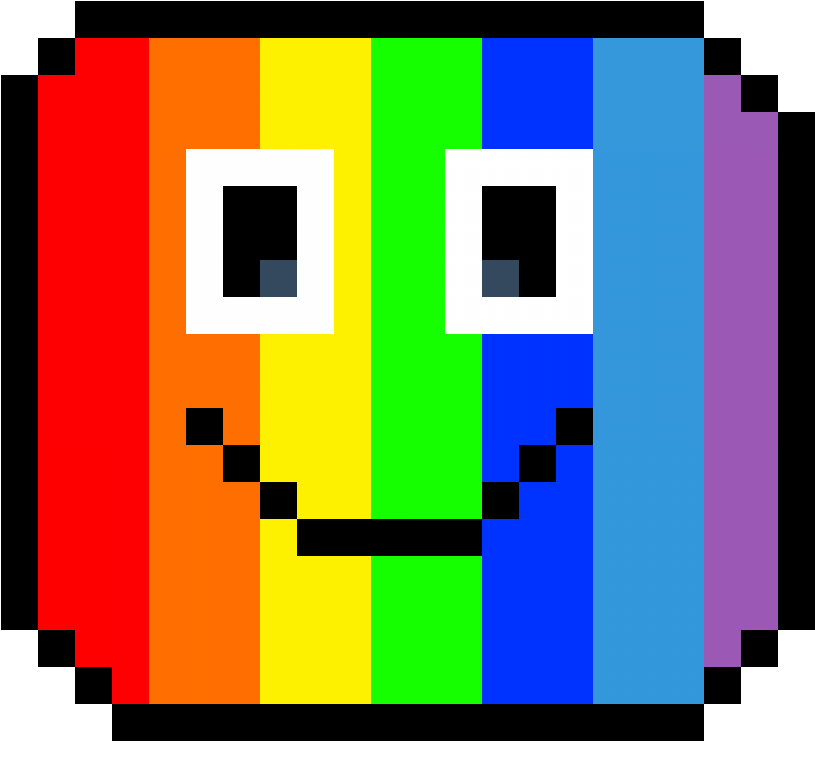 New Rainbow Emoji - Planeta Pixel Art (1184x1184), Png Download