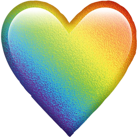 Heart Rainbow Emoji Emojiheart Heartemoji Rainbowheart - Heart Any Color Emoji (444x443), Png Download