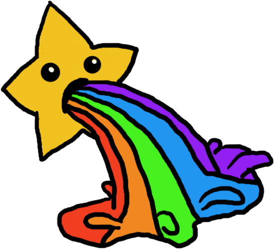 Vom - Star Rainbow Emoji (650x554), Png Download