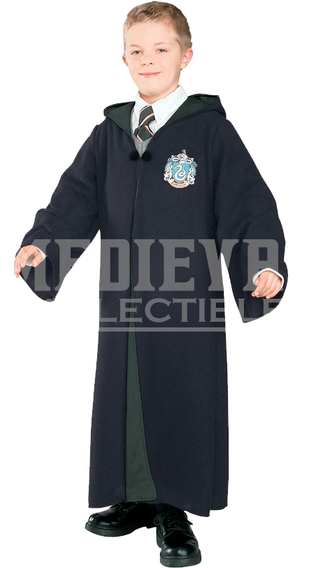 Child's Deluxe Slytherin Robe From Harry Potter - Harry Potter Slytherin Halloween Costumes (840x840), Png Download