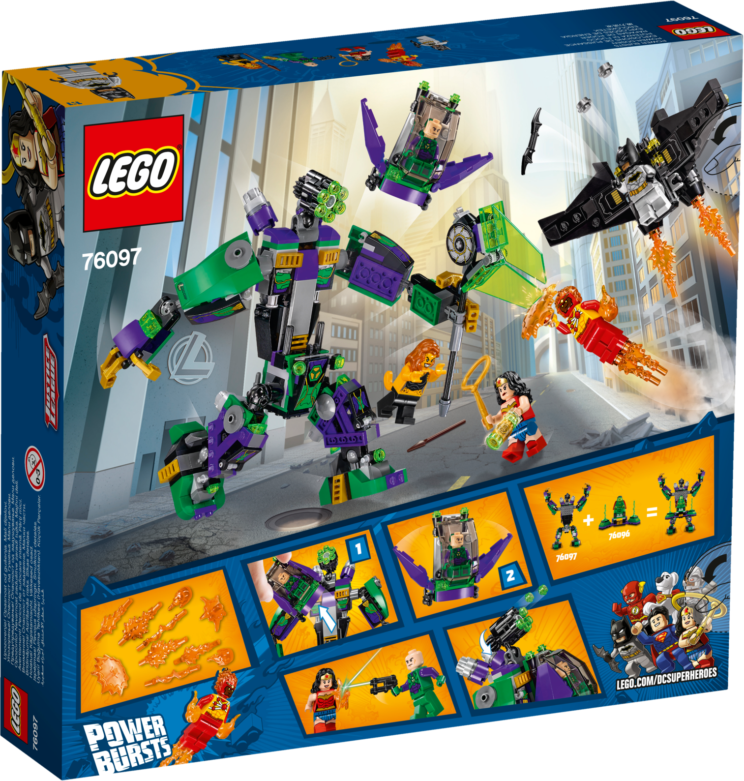 Heroes 76097 Lex Luthor Mech Takedown ,, , Large - Lego Justice League Sets 2018 (1513x1588), Png Download
