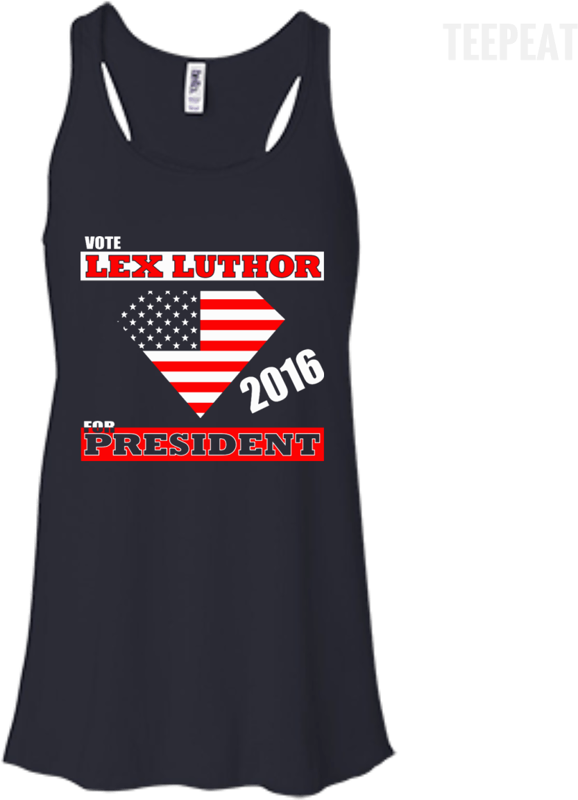 Vote Lex Luthor Ladies Tee Apparel Teepeat - T-shirt (1155x1155), Png Download