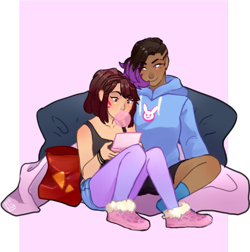 Sombra Entertainment,фэндомы,d - Overwatch D Va And Sombra (811x805), Png Download