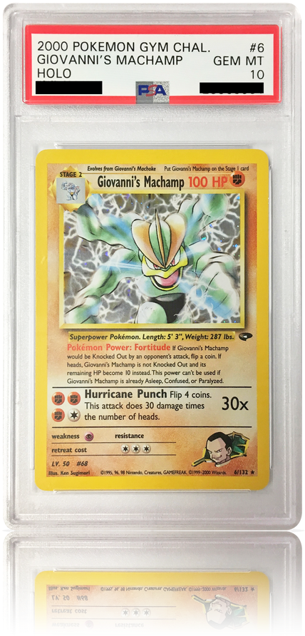 Pokemon Gym Challenge Rare Holo Giovanni's Machamp (498x996), Png Download