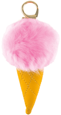 Picture Of Ice Cream Furry Pom-pom Clip Pink - Ice Cream (415x415), Png Download