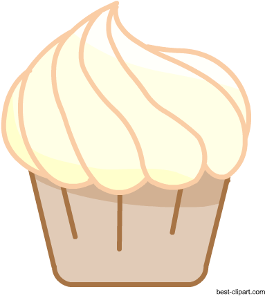 Free Plain Vanilla Cupcake Clipart - Cupcake (450x450), Png Download