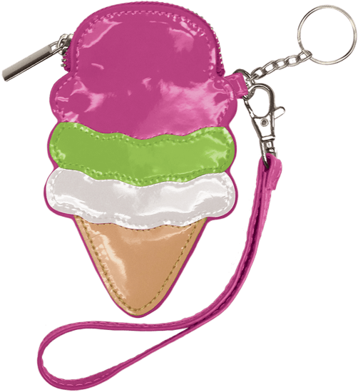 Ice Cream Cone Purse Key Chain - Donut Purse/key Chain (550x550), Png Download
