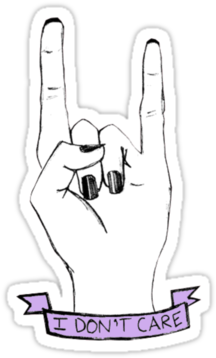 Tumblr Stickers Hand Png - Don T Care Hand (375x360), Png Download
