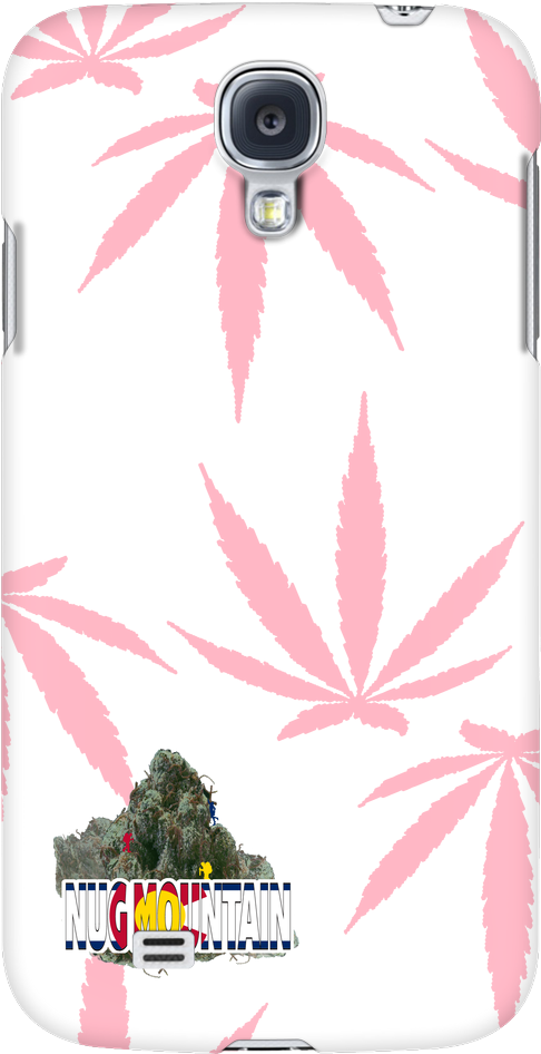 Large Pink Weed Leaf Pattern Phone Case - Mobile Phone (1024x1024), Png Download
