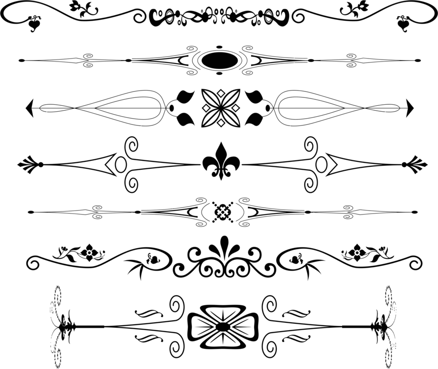 Computer Icons Drawing Text File Encapsulated Postscript - Decorative Text Dividers Png (891x750), Png Download