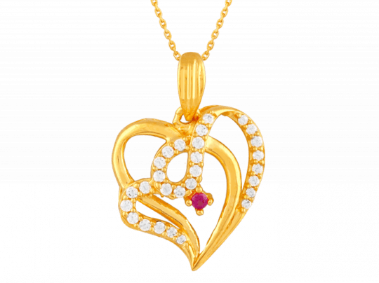 Swirling Hearts Gold Pendant - Giantti 10kt Diamond Women's White Gold Pendant Necklace (540x404), Png Download