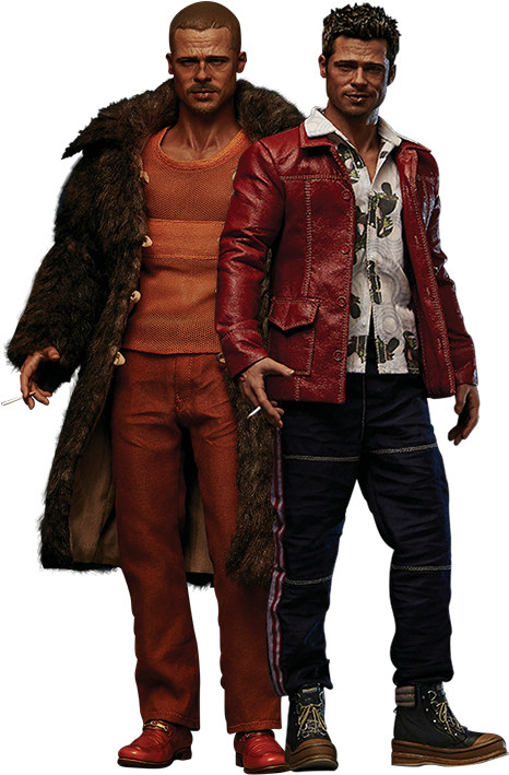Tyler Durden Special Pack Sixth Scale Figure Set Fight - Fight Club Tyler Durden Red Jacket Version Action Figure (480x714), Png Download