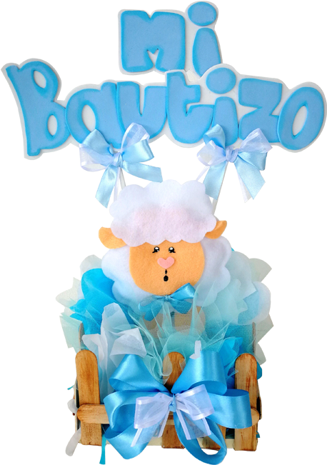 Centro De Mesa Mi Bautizo (700x700), Png Download