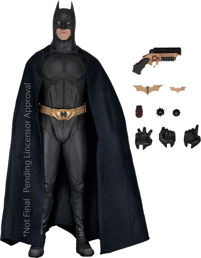 Batman - Neca Batman Begins - Batman 1/4 Scale Action Figure (703x900), Png Download