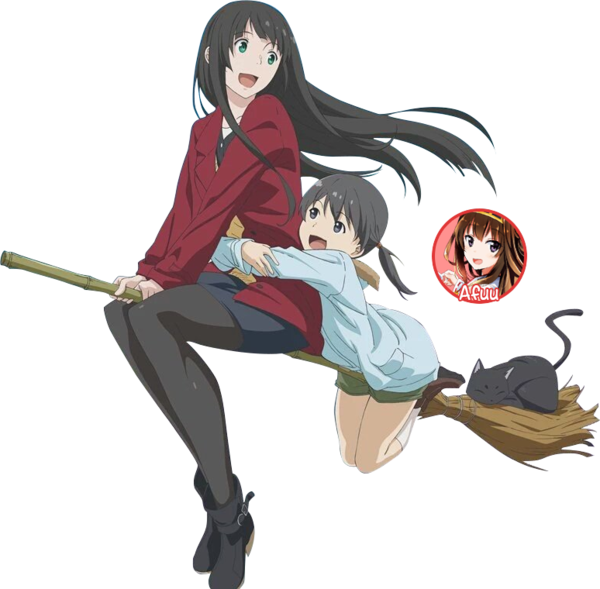 Flying Witch Png Jpg Free Stock - Flying Witch Kowata Makoto (600x589), Png Download